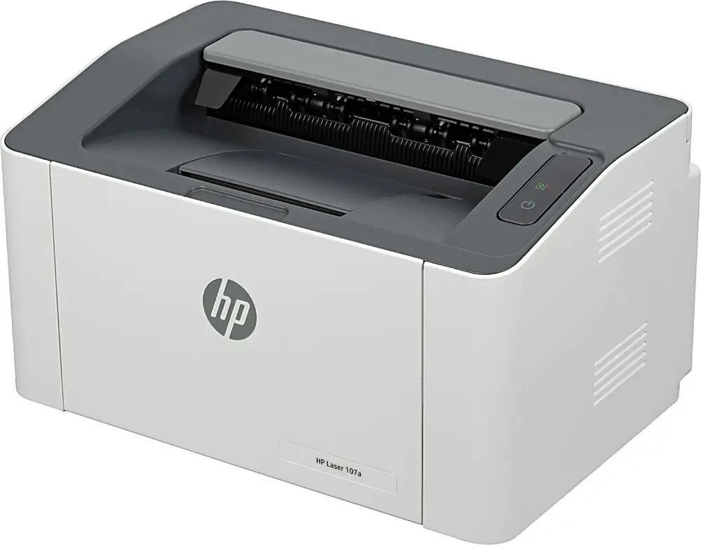 Принтер лазерный HP Laser 107a черно-белая печать, A4, цвет белый [4zb77a]